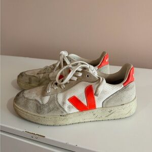 Veja White and Red Women's Sneakers